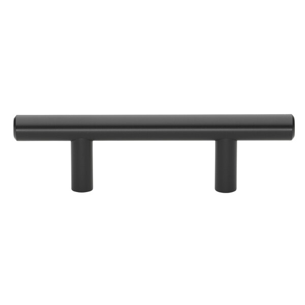 Gliderite Hardware 2-1/2 in. Center to Center Matte Black Solid Steel Bar Pull - 5007-64-MB 5007-64-MB-1 - main